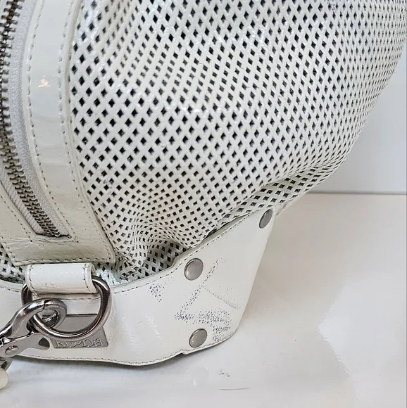 Kooba Vintage White Mesh Leather Hobo Bag - Chic & Unique! - Picture 5 of 16